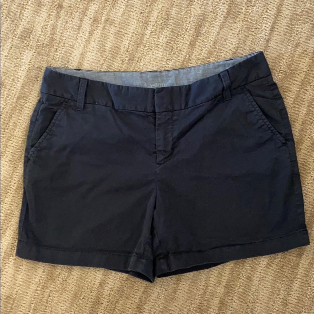 Caslon Black Cotton Shorts
